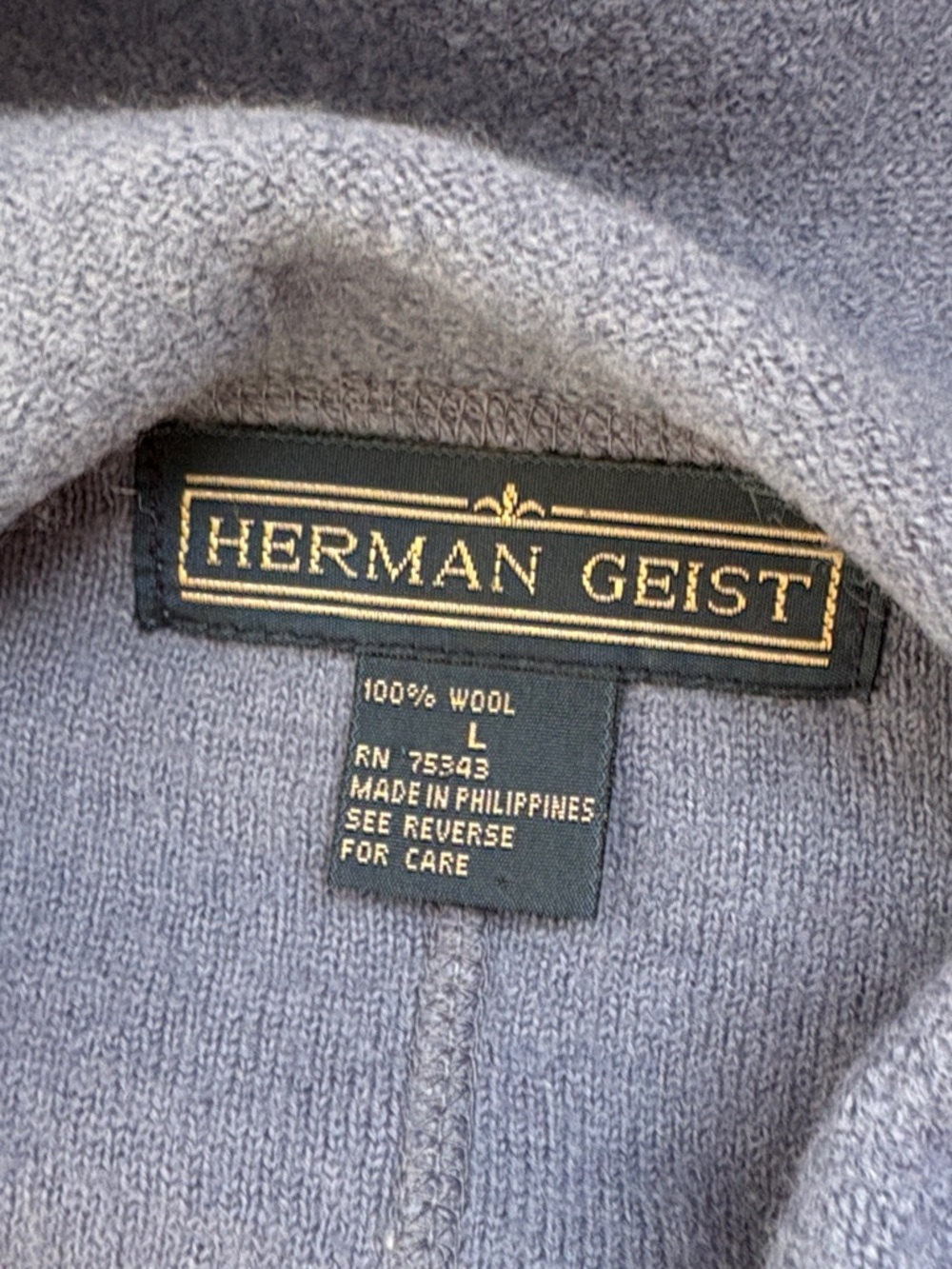 Herman Geist Shawl Collar Button Front Jacket — Dusty Blue - Picture 10 of 13